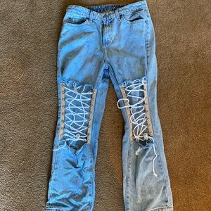 Carmar denim lace jeans